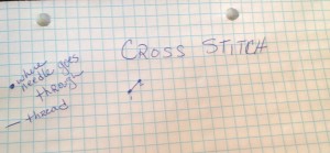 step 2 how to cross stitch