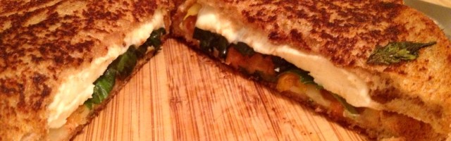 caprese salad grilled cheese