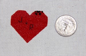 cross stitch heart