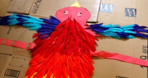 make a bird costume dog